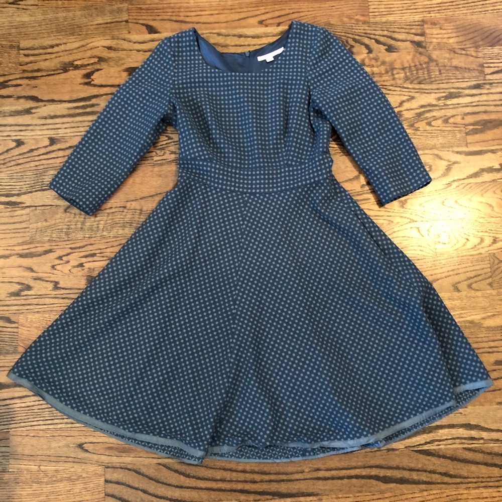 Boden polka dot wool dress